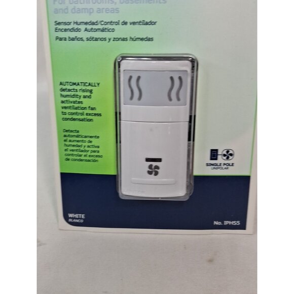 Leviton Decora Humidity Sensor/Fan Control IPHS5, White, - Picture 2 of 8